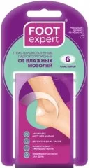 Foot Expert пластырь гидроколлоидный от влажных мозолей, 3.7 см х 5.5 см, пластырь, 6 шт. фото