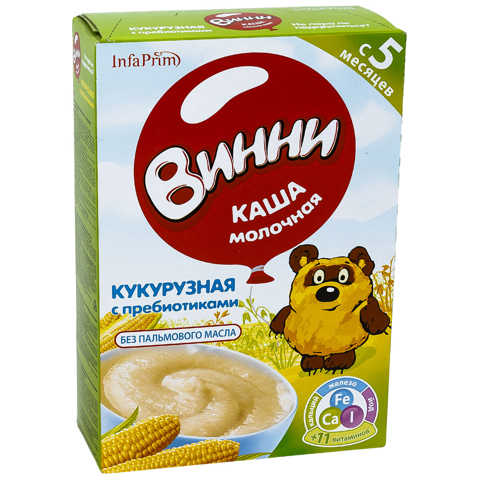 Винни каша молочная кукурузная с пребиотиками, каша, 200 г, 1 шт. фото