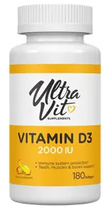 UltraVit витамин D3, 2000 МЕ, капсулы, 180 шт. фото
