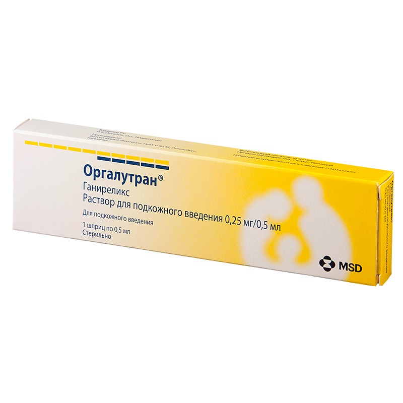 Оргалутран, 0.25 мг/0.5 мл, раствор для подкожного введения, 0.5 мл, 1 шт. фото