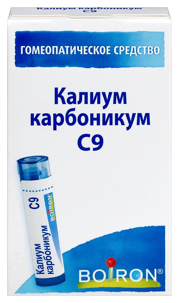 Калиум карбоникум C9, гранулы гомеопатические, 4 г, 1 шт. фото