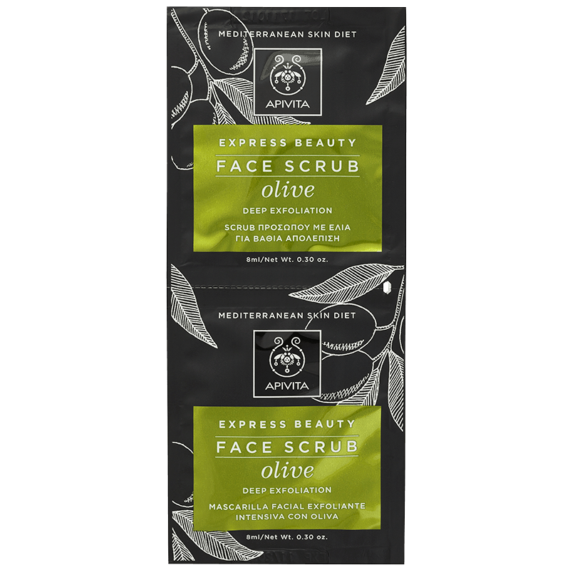 Apivita Скраб-эксфолиант для лица, скраб, 8 мл, 2 шт, олива фото
