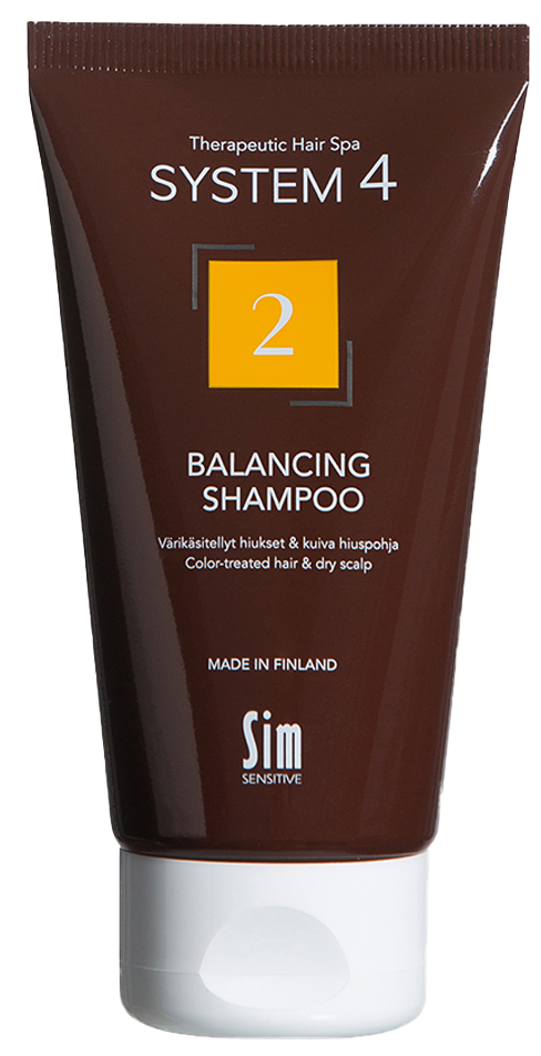 System 4 Терапевтический шампунь №2, шампунь, 75 мл, 1 шт, для сухой кожи головы, сухих, поврежденных и окрашенных волос фото