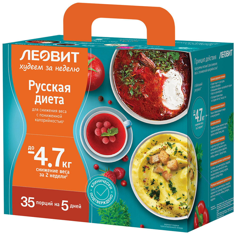 Леовит Худеем за неделю Русская диета Снижение веса, набор, 1 шт. фото