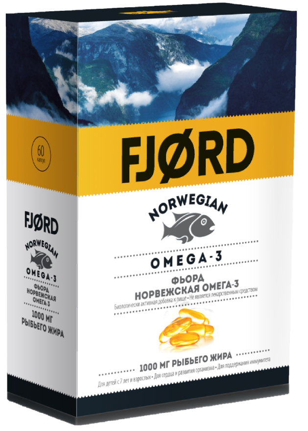 Fjord Норвежская Омега-3, капсулы, 60 шт. фото