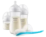 Avent Natural Response Набор для кормления новорожденных, 1 шт, бутылочки 125 мл + 260 мл + 330 мл, 3 соски с разной скоростью потока, щеточка, арт. SCD837/12 фото 2
