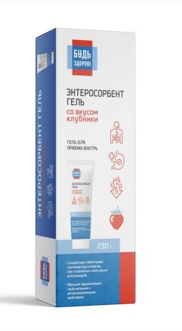Будь здоров! Энтеросорбент, гель для приготовления суспензии для приема внутрь, 230 г, 1 шт, клубника фото