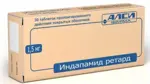 Индапамид ретард, 1.5 мг, таблетки пролонгированного действия, покрытые оболочкой, 30 шт. фото 2