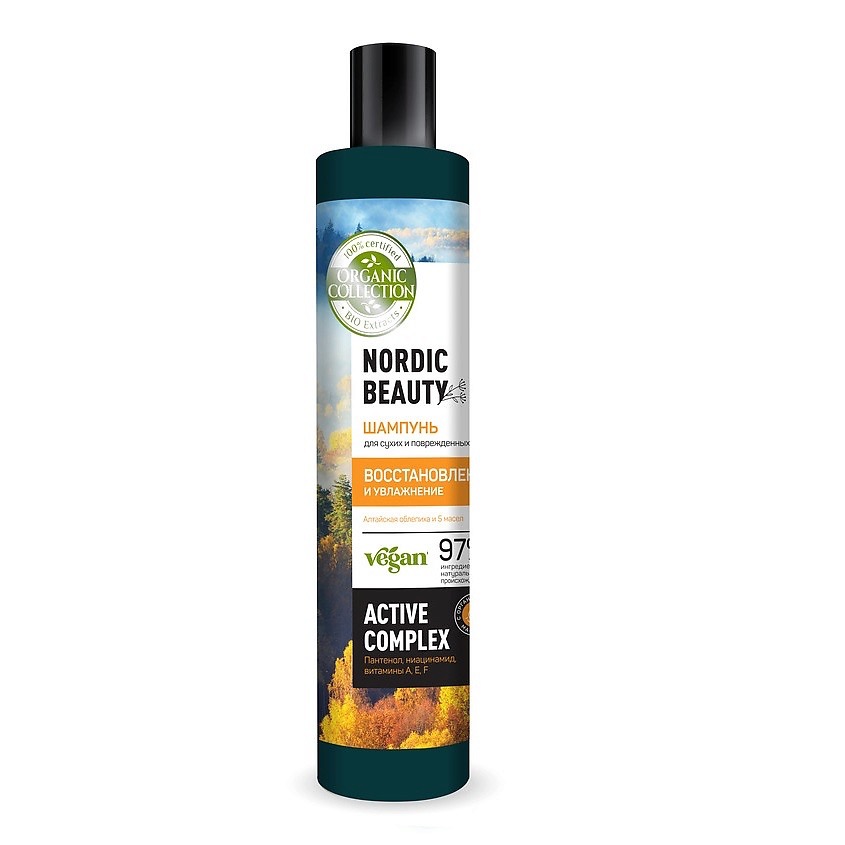 Organic Collection шампунь для сухих и поврежденных волос Восстановление и увлажнение, шампунь, 400 мл, 1 шт. фото