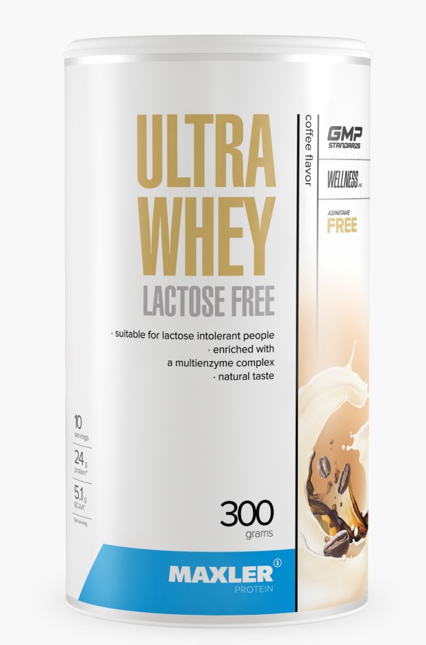 Maxler Ultra Whey Безлактозный сывороточный протеин, порошок, 300 г, 1 шт, кофе фото