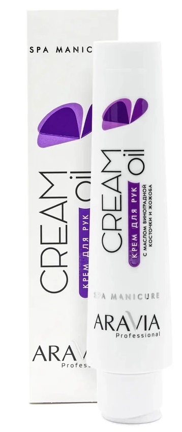 Aravia Professional Cream Oil крем для рук, крем для рук, 100 мл, 1 шт, с маслом виноградной косточки и жожоба фото