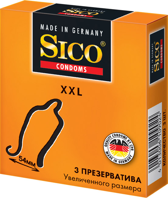 Презервативы Sico XXL, презерватив, 3 шт, увеличенного размера фото