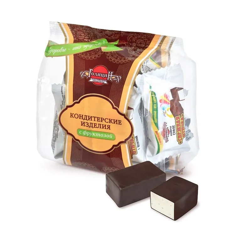 Голицин Конфеты суфле Птичка снежная на фруктозе, 180 г, 1 шт. фото