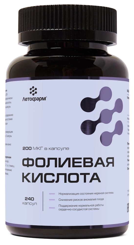 Летофарм фолиевая кислота, капсулы, 240 шт. фото