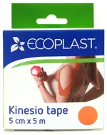 Ecoplast Kinesio tape, 5 см х 5 м, кинезио тейп, 1 шт, оранжевый фото