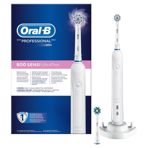 Oral-B Professional Care Зубная щетка электрическая 800/D16, щетка зубная, 1 шт, 2 насадки фото