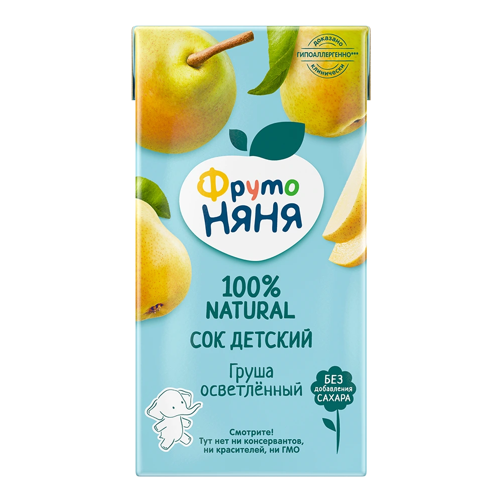 Фрутоняня сок, сок, 500 мл, 1 шт, груша, осветленный фото