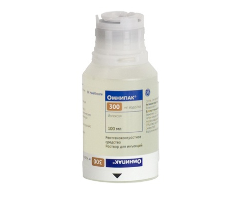 Омнипак, 300 мг йода/мл, раствор для инъекций, 100 мл, 10 шт. фото
