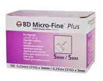 BD Micro-Fine Plus Игла одноразовая к инсулиновому инжектору, 100 шт, 31G(0.25х5 мм) фото
