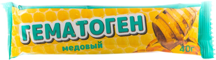 Гематоген медовый, плитка, 40 г, 1 шт. фото