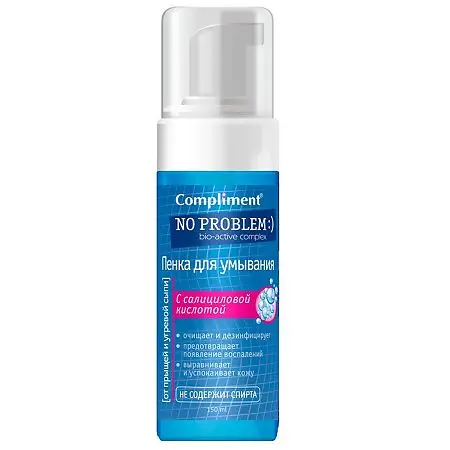 Compliment No Problem Пенка для умывания с салициловой кислотой, пенка, 150 мл, 1 шт. фото