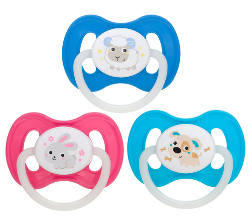 Canpol Bunny & Company Пустышка латексная круглая, 6-18 месяцев, соска-пустышка, 1 шт, цвет в ассортименте, арт. 23/278 фото