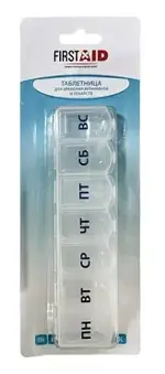 Ферстэйд таблетница на 7 дней, 1 шт, прозрачная фото