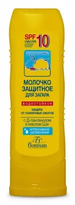 Floresan защитное водостойкое, молочко для загара, 125 мл, 1 шт, SPF 10 Ф-103 фото