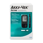 Accu-Chek Active, глюкометр с принадлежностями, 1 шт, в комплекте устройство для прокалывания, 10 ланцетов и 10 тест-полосок фото