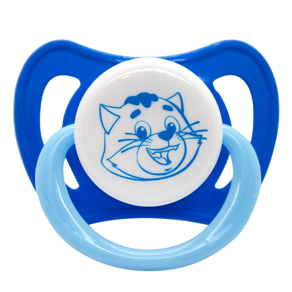 Мама Тама Соска-пустышка классическая латексная Матроскин, 1 шт, синего цвета, 6+ мес, арт. МТ/021 фото