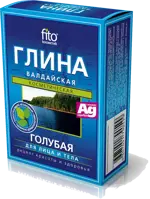 Глина голубая Валдайская, порошок, 100 г, 1 шт, с ионами серебра фото