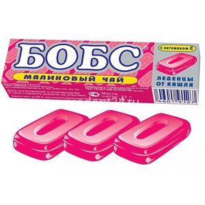 БОБС леденцы с витамином C, леденцы, 10 шт, малиновый чай фото