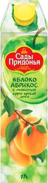 Сады Придонья Сок, 1 л, 1 шт, яблоко + абрикос, с мякотью фото