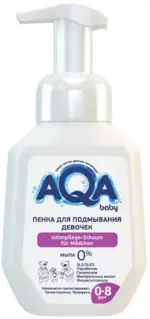 AQA baby пенка для подмывания девочек, 250 мл, 1 шт. фото