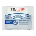 Ферстэйд Салфетки медицинские сорбционные стерильные нетканые, 10 см х 10 см, 5 шт, 8 сложений фото