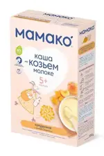 Мамако каша кукурузная на козьем молоке, 5+ мес, каша детская молочная, 200 г, 1 шт, тыква + абрикос фото