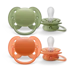 AVENT Ultra Soft Пустышка силиконовая с футляром, 18+ месяцев, 2 шт, арт. SCF093/01 фото 2