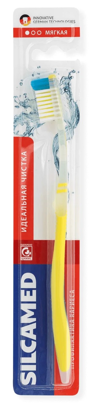 Silcamed Идеальная чистка, щетка зубная, 1 шт, цвет в ассортименте, мягкая фото