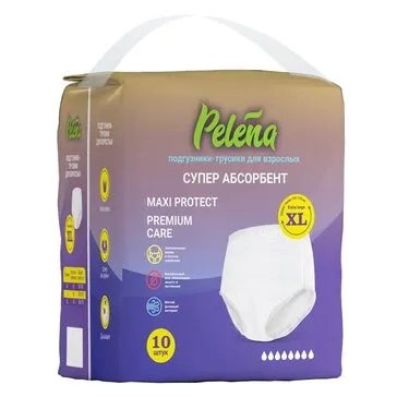 Pelena Подгузники-трусики для взрослых, р. XL, 10 шт, 130-170 см фото