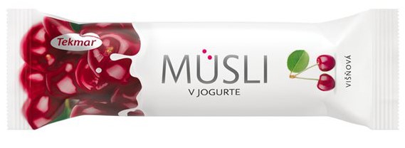 Текмар Мюсли в йогурте, батончик, 30 г, 1 шт, вишня фото