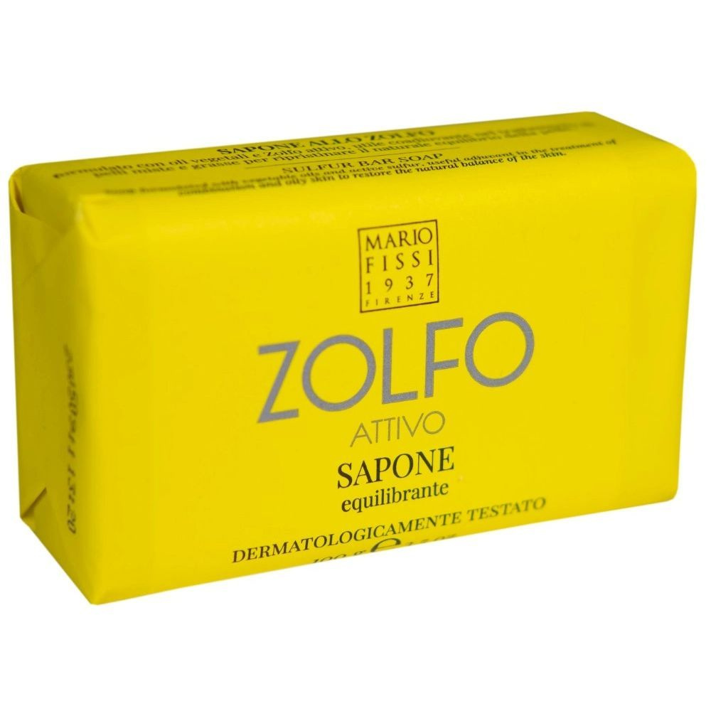 Mario fissi 1937 Мыло Серное восстанавливающее баланс кожи, мыло, 100 г, 1 шт, для жирной кожи фото