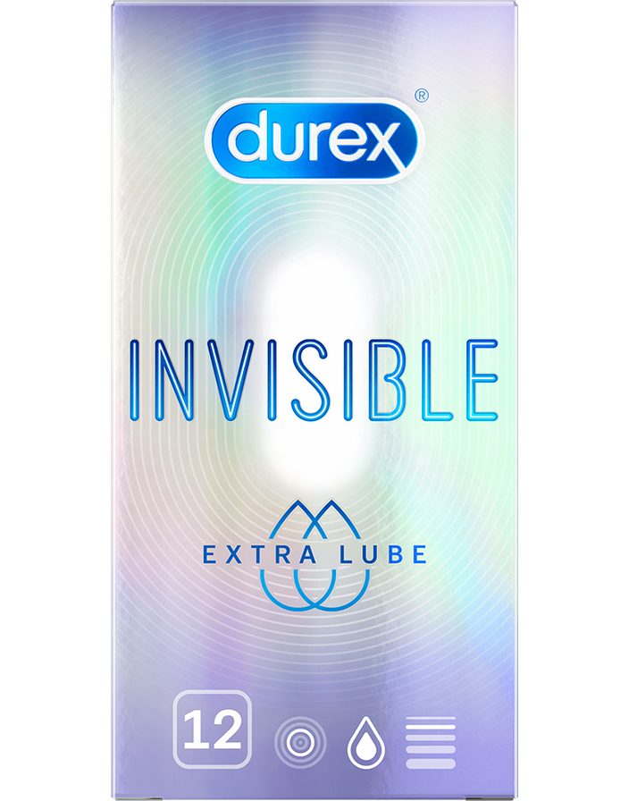 Durex Invisible Extra Lube, презервативы, 12 шт, гладкие фото