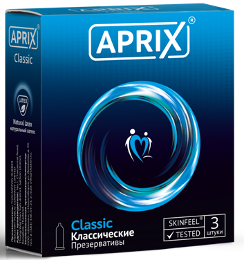 Aprix Classic презервативы, презерватив, 3 шт, классический фото