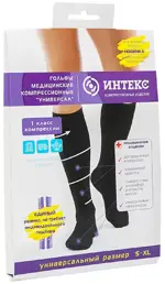 Интекс Гольфы мужские Универсал, 1 класс компрессии, one size, 1 шт, черные фото 1