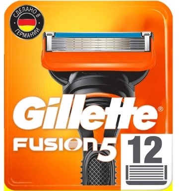 Gillette Fusion 5 Сменные кассеты для бритвы, 12 шт. фото