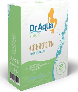 Dr Aqua Соль для ванн морская природная, соль для ванн, 500 г, 2 шт, эвкалипт фото