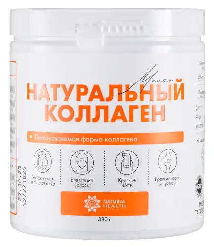 Natural health натуральный коллаген, желе, 380 г, 1 шт, манго фото