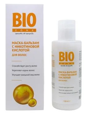 Biozone маска-бальзам для роста волос никотиновая, маска-бальзам для волос, 150 мл, 1 шт. фото