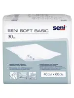 Seni Soft Basic Пеленки впитывающие, 60 см х 40 см, 30 шт, 2 капли фото