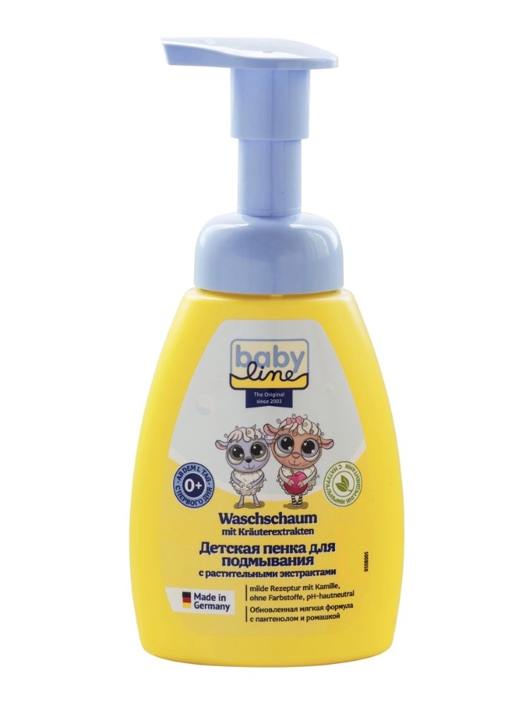 Babyline пенка для подмывания, пена, 250 мл, 1 шт, с растительными экстрактами фото